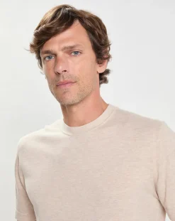 Homme Hackett London T-Shirt en Jersey beige