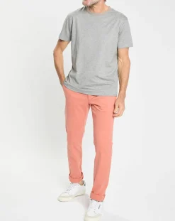 Outlet Hackett London T-shirt en Jersey Regular Fit Rib gris