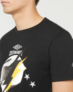 Homme Replay T-Shirt Flash Ride Hard noir