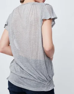 Femme John Galliano T-Shirt fluide gris souris