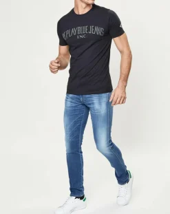 Homme Replay T-Shirt Gfg Logo noir