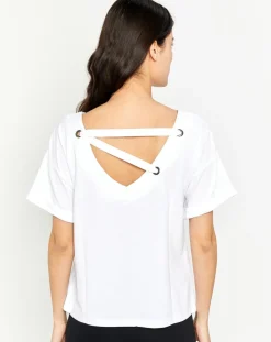 Femme Passionata T-Shirt Huffing blanc