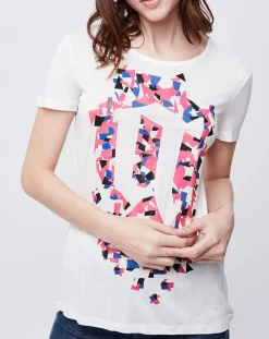 New John Galliano T-Shirt imprimé blanc cassé/multicolore