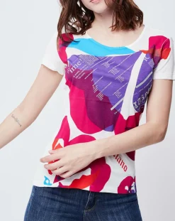 Online John Galliano T-Shirt imprimé cassé/multicolore