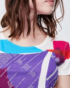 Online John Galliano T-Shirt imprimé cassé/multicolore