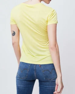 Outlet John Galliano T-Shirt imprimé jaune/multicolore