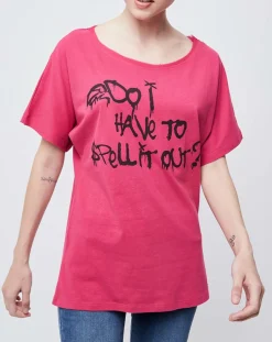 Outlet John Galliano T-Shirt imprimé rose foncé