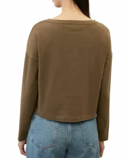 Femme Marc O'Polo T-Shirt jersey stretch marron