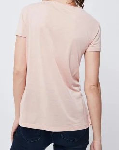 Hot John Galliano T-Shirt rose pâle