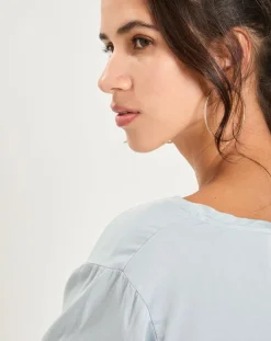 Outlet Yerse T-Shirt Lane gris bleu