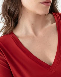 Femme Indies T-Shirt Linda terracotta