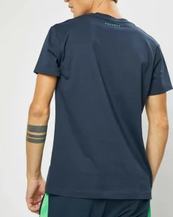Homme Hackett London T-Shirt Logo Aston Martin Racing bleu marine
