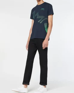 Homme Hackett London T-Shirt Logo Aston Martin Racing bleu marine
