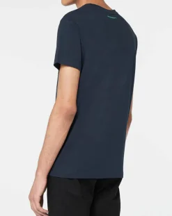 Homme Hackett London T-Shirt Logo Aston Martin Racing bleu marine