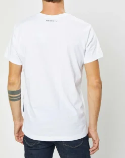 New Hackett London T-Shirt Logo Aston Martin Racing blanc