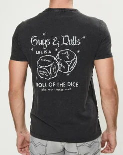 Best Replay T-Shirt Logo Chest Motard noir délavé