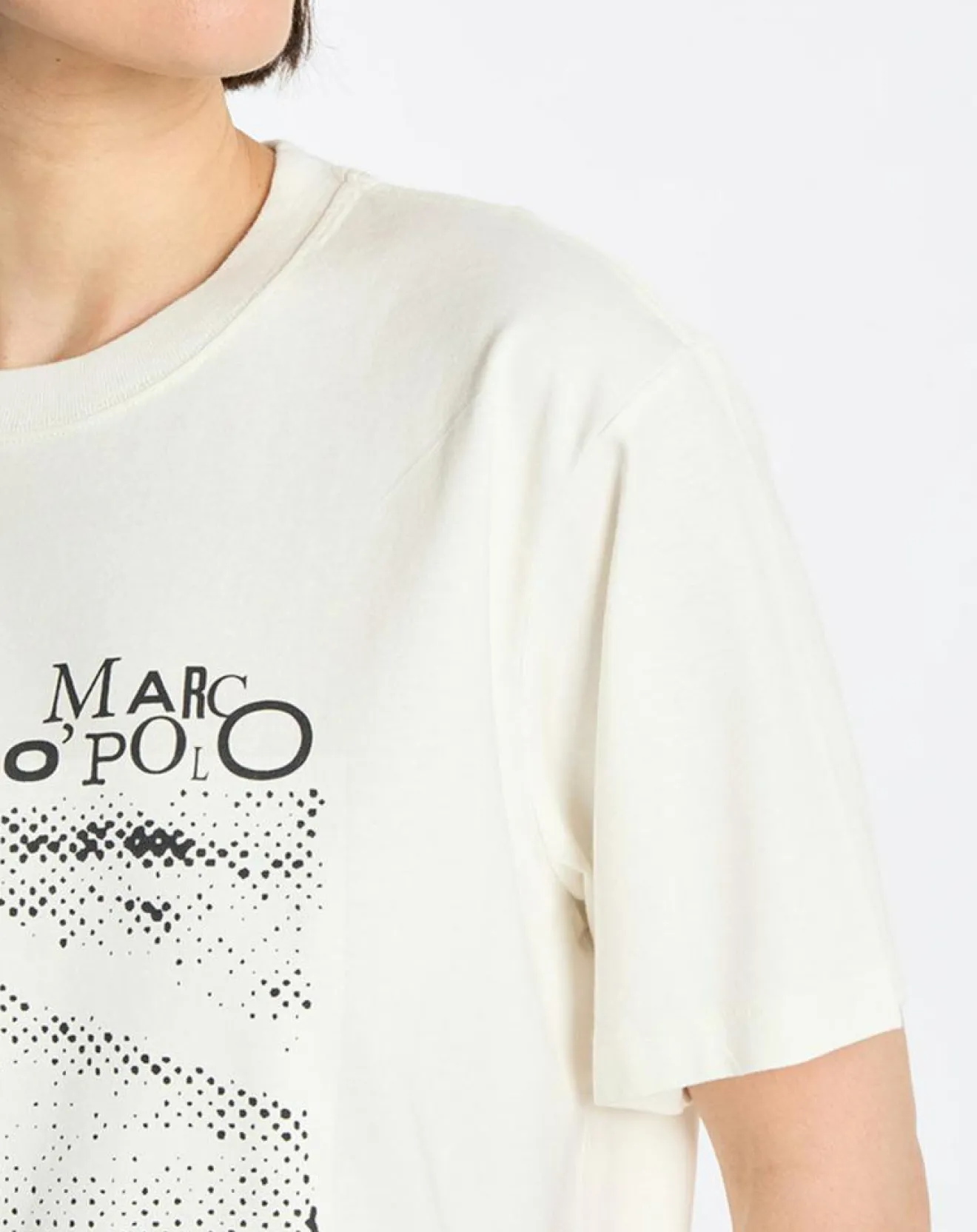 New Marc O'Polo T-Shirt logo mop blanc