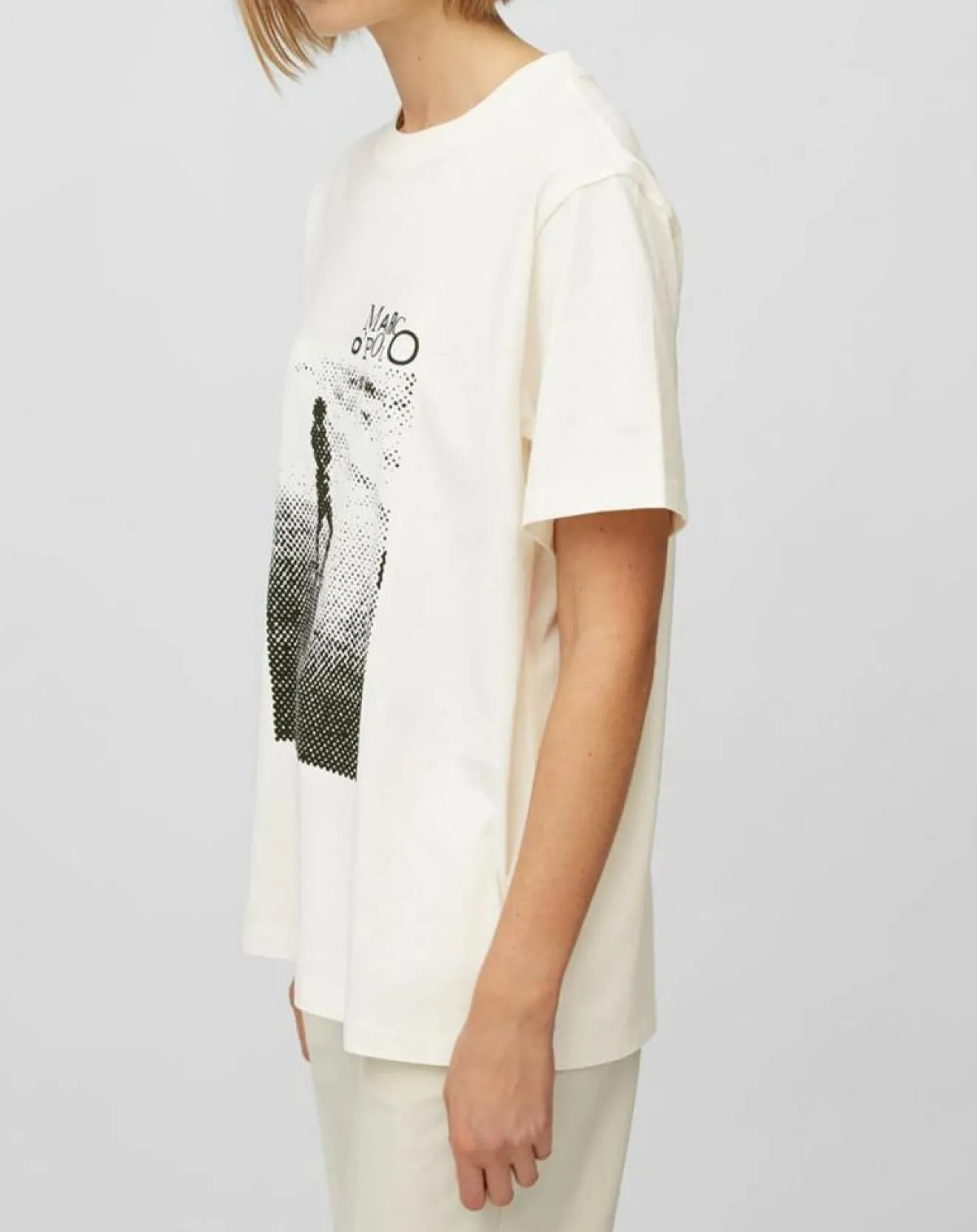 New Marc O'Polo T-Shirt logo mop blanc
