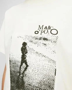 New Marc O'Polo T-Shirt logo mop blanc