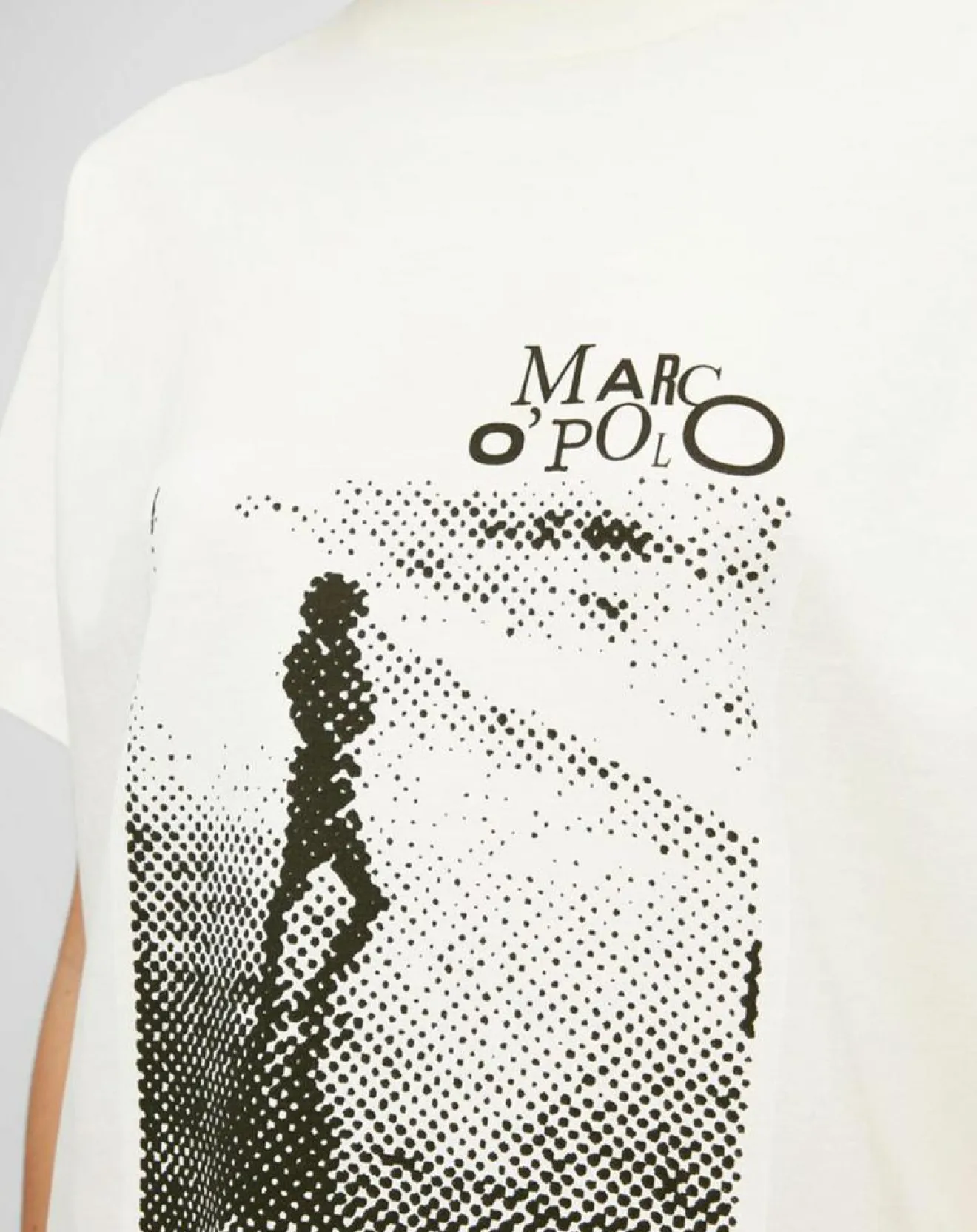 New Marc O'Polo T-Shirt logo mop blanc
