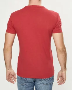 Homme Replay T-Shirt Logo Side rouge