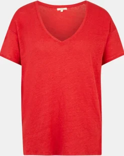 Femme Yerse T-Shirt Lorelai rouge