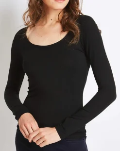 Femme Mare T-Shirt Marion en Micromodal noir