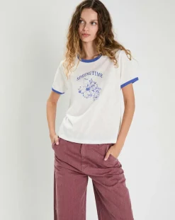 Femme The Korner T-shirt Martha blanc/bleu