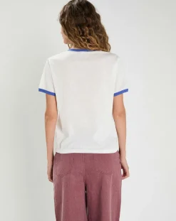 Femme The Korner T-shirt Martha blanc/bleu