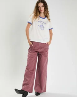 Femme The Korner T-shirt Martha blanc/bleu