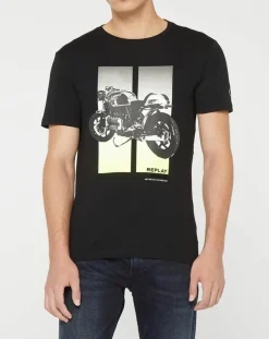Discount Replay T-Shirt Moto Bike noir