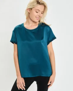 Femme Passionata T-Shirt Nassima bleu ming