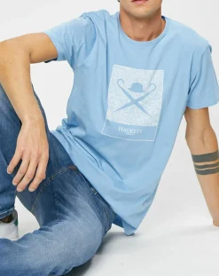 Best Hackett London T-Shirt Print Body bleu ciel