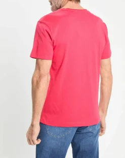 Homme Hackett London T-Shirt Regular Fit uni Yok rose fushia