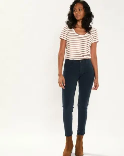 Online Esprit T-Shirt Rib écru/marron