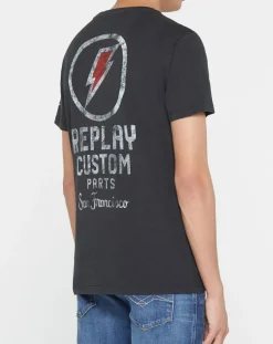 Online Replay T-Shirt storm custom noir