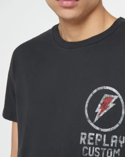 Online Replay T-Shirt storm custom noir