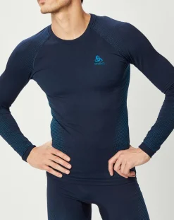 Homme Odlo T-Shirt technique Performance Warm bleu