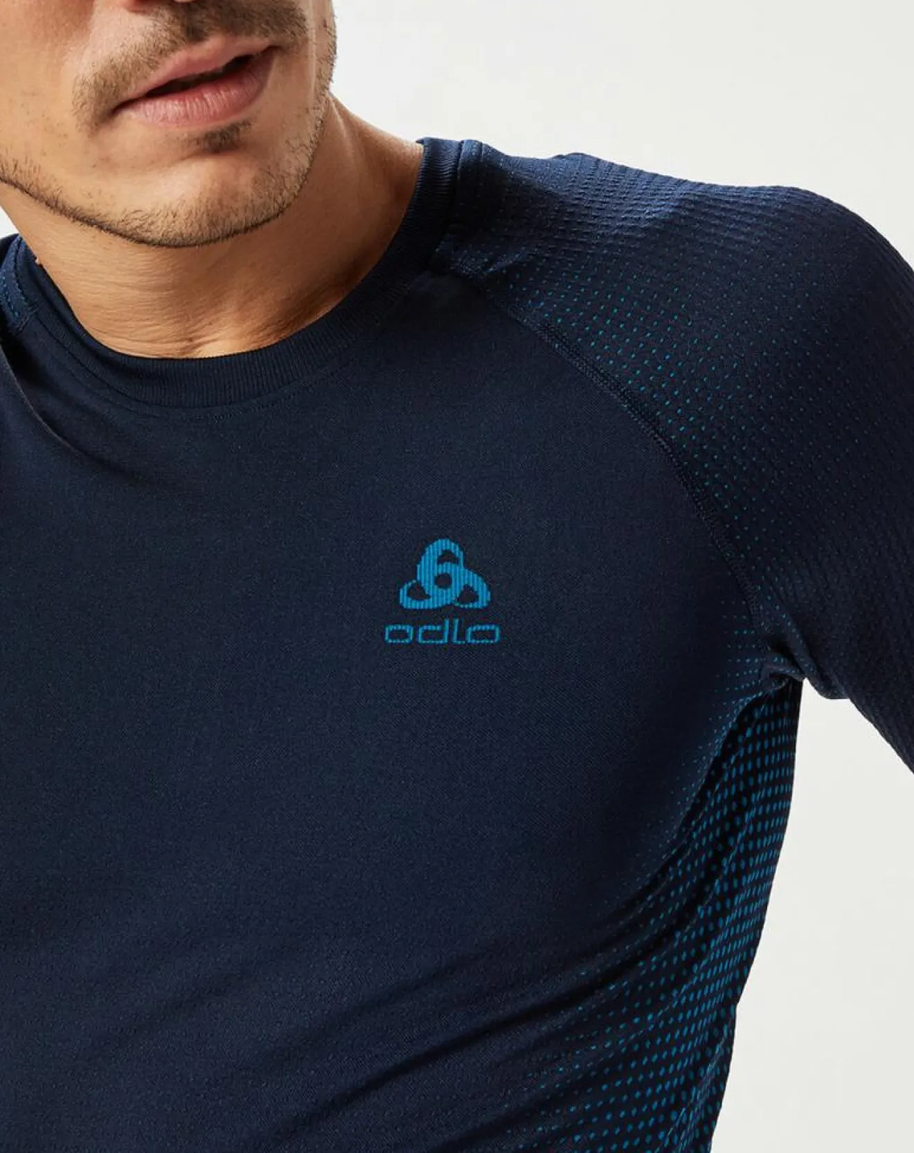 Homme Odlo T-Shirt technique Performance Warm bleu