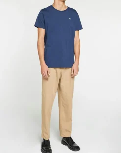 Hot Hackett London T-Shirt Uni Logo bleu foncé