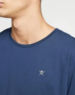 Hot Hackett London T-Shirt Uni Logo bleu foncé