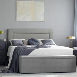 Mazzini Sofas Tête de lit Ancona gris clair - 160x120 cm