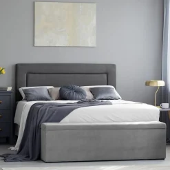 Mazzini Sofas Tête de lit Ancona gris foncé - 200x120 cm