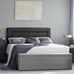 Mazzini Sofas Tête de lit Ancona noire - 180x120 cm