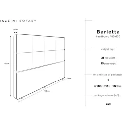 Clearance Mazzini Sofas Tête de lit Barletta crème - 140x120 cm