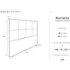 Hot Mazzini Sofas Tête de lit Barletta gris foncé - 140x120 cm