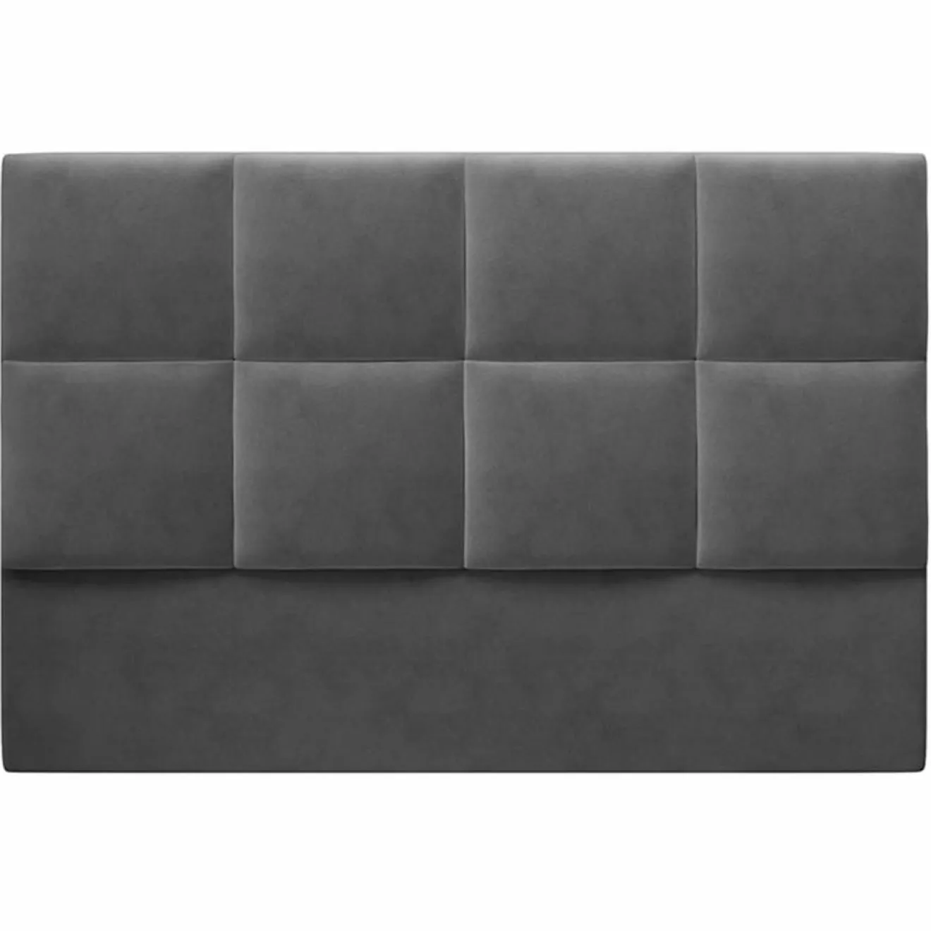 Mazzini Sofas Tête de Lit en Velours Begonia gris foncé - 140x120 cm