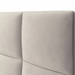 Mazzini Sofas Tête de lit en Velours Begonia beige clair - 160 cm
