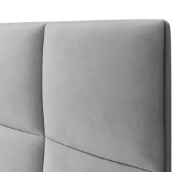 Discount Mazzini Sofas Tête de lit en Velours Begonia gris clair - 200 cm