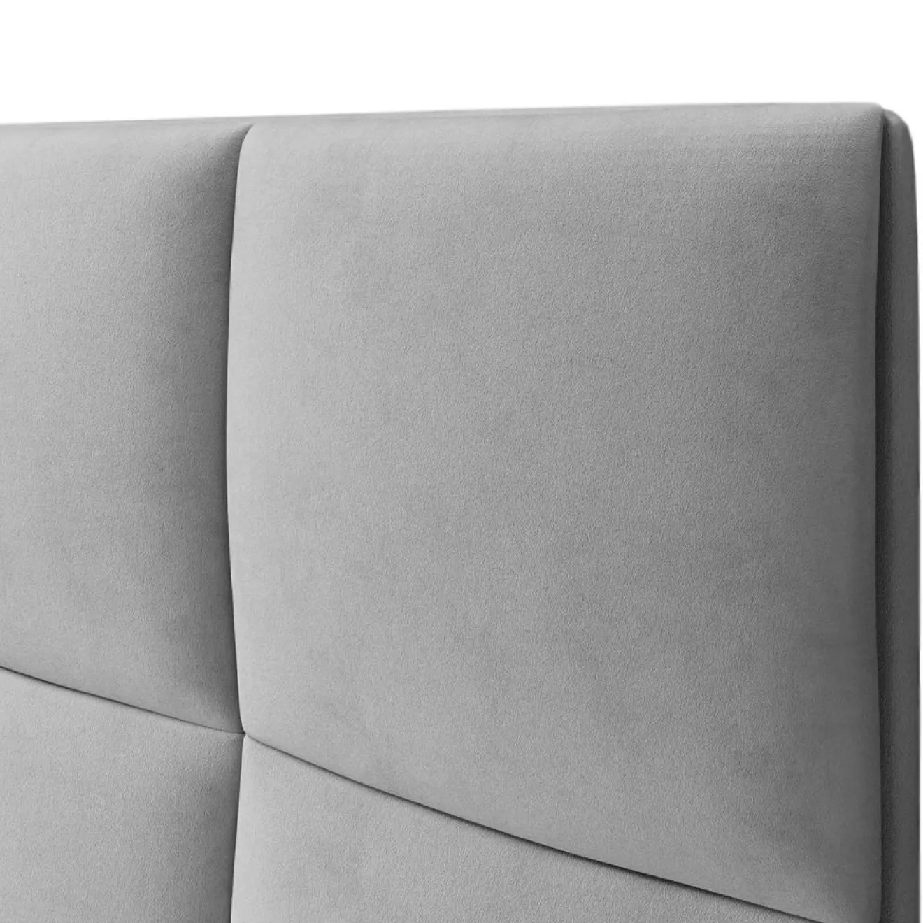Discount Mazzini Sofas Tête de lit en Velours Begonia gris clair - 200 cm